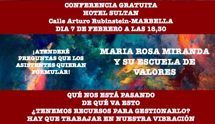 CONFERENCIA ONLINE GRATUITA 7 DE FEBRERO, EN EL HOTEL SULTÁN