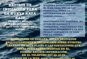 RETIROS DE INICIACIÓN PARA LA NUEVA RAZA RAÍZ: 18 AL 20 DE SEPTIEMBRE 2020.